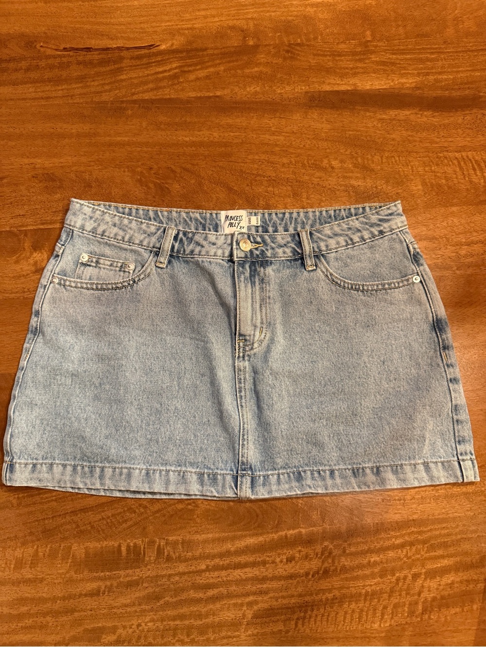 Princess Polly Light Blue Denim Mini Skirt